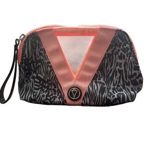 Lululemon Ivivva Black and Coral Cosmetic Bag